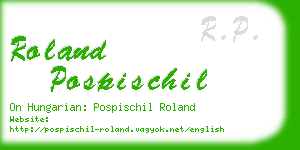 roland pospischil business card